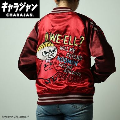キャラジャン スカジャン(L)] ムーミン スカジャン/スナフキン | 丸眞