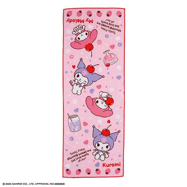 クイックドライジュニアバスタオル] マイメロディ シュワっとキュート